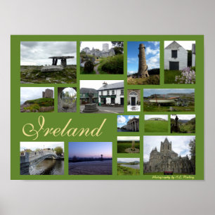 Póster Colagem de Ireland (paisagem)