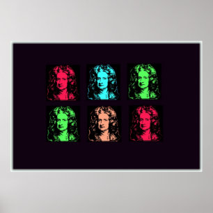 Póster Colagem de Isaac Newton