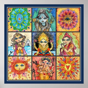 Póster Colagem de Namaste