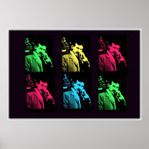 Póster Colagem de Nikola Tesla