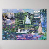 Colagem de Paisagem Floral Claude Monet