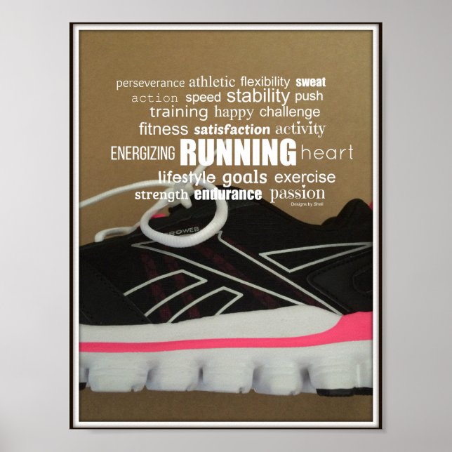 Póster Colagem de Palavras Born to Run (Frente)