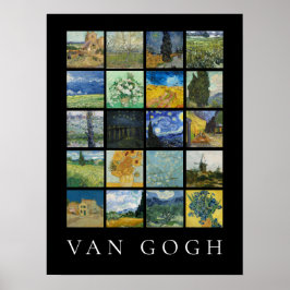 Poster Colagem de pintura de arte Vincent Van Gogh