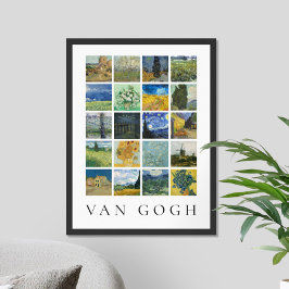 Poster Colagem de pintura de arte Vincent Van Gogh
