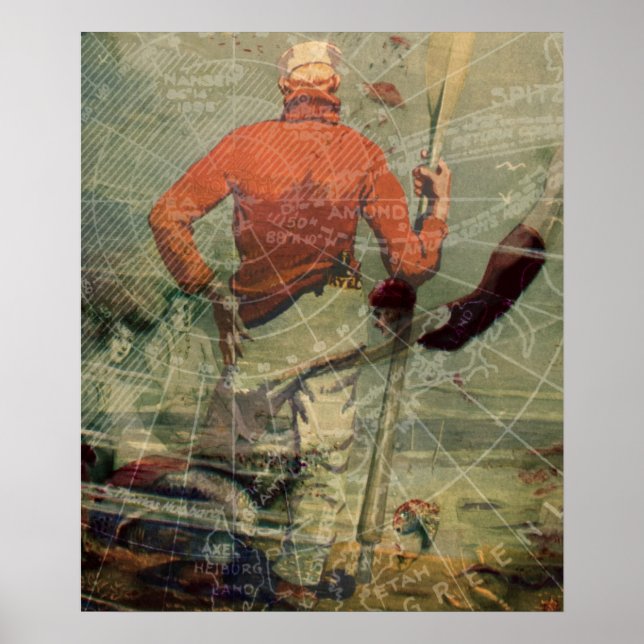 Póster Colagem de Sailor Vintage (Frente)