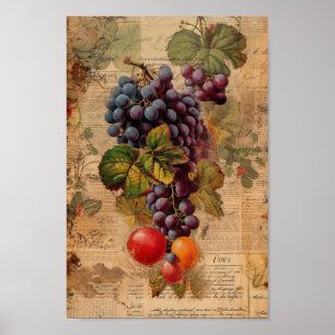 Poster Colagem de Uvas em Cuta