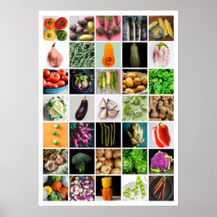 Poster Colagem de VEGETAIS