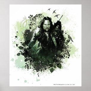 Póster Colagem de vetor Greenish Aragorn
