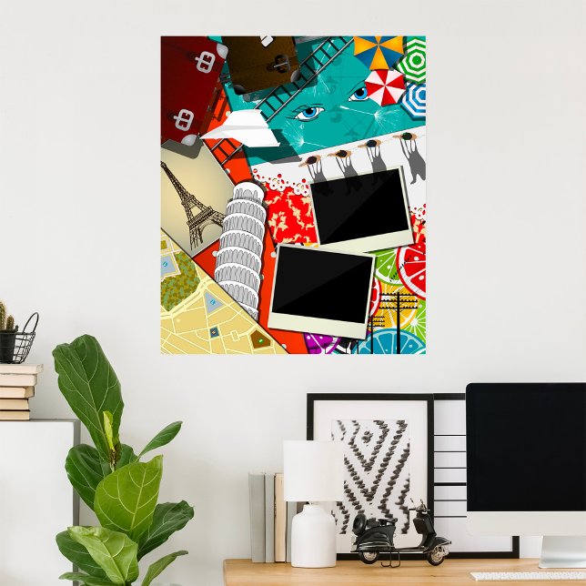Poster Colagem de viagem com Férias de Marcas Terrestres  (Criador carregado)