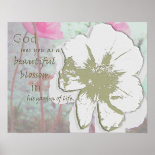 Poster Colagem digital "Jardim da Vida"
