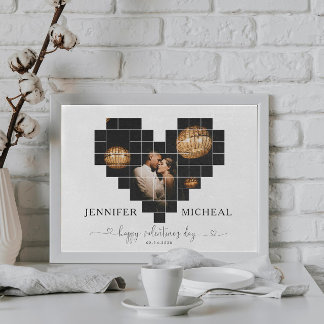 Poster COLAGEM DO CORAÇÃO DO feliz dia de os namorados