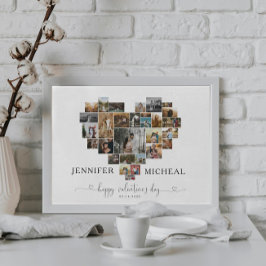 Poster COLAGEM DO CORAÇÃO DO feliz dia de os namorados