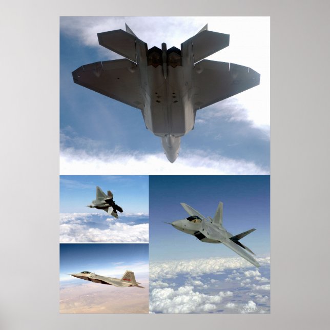 Póster Colagem do Raptor F22 (Frente)