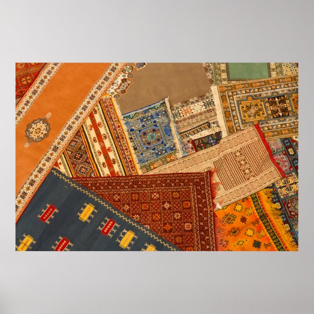 Poster Colagem do tapete Fechar (Frente)