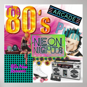 Póster Colagem dos anos 80