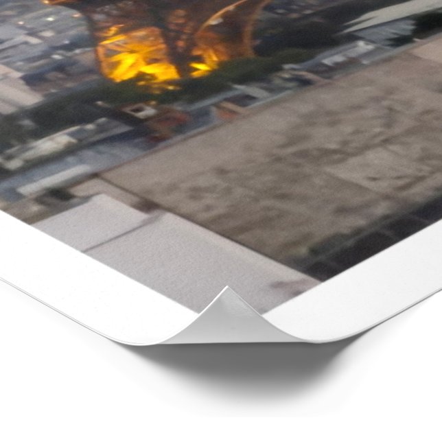 Poster Colagem em Torre Eiffel (Borda)