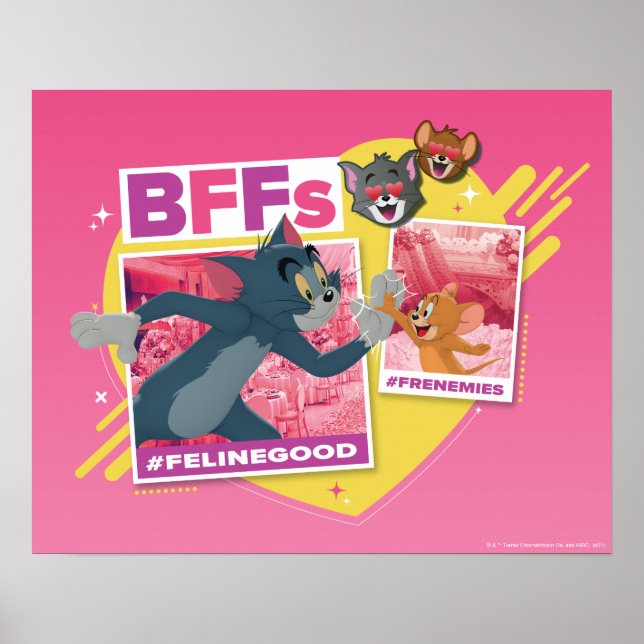 Poster Colagem Emoji de Foto do Tom & Jerry BFF (Frente)