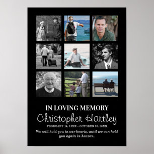 Poster Colagem Fotográfica De Simpatia No Funeral De Mem