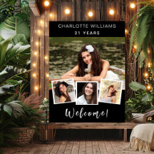 Colagem fotográfica festa de aniversário branca pr