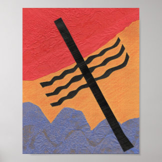 Poster Colagem Geométrica Abstrata