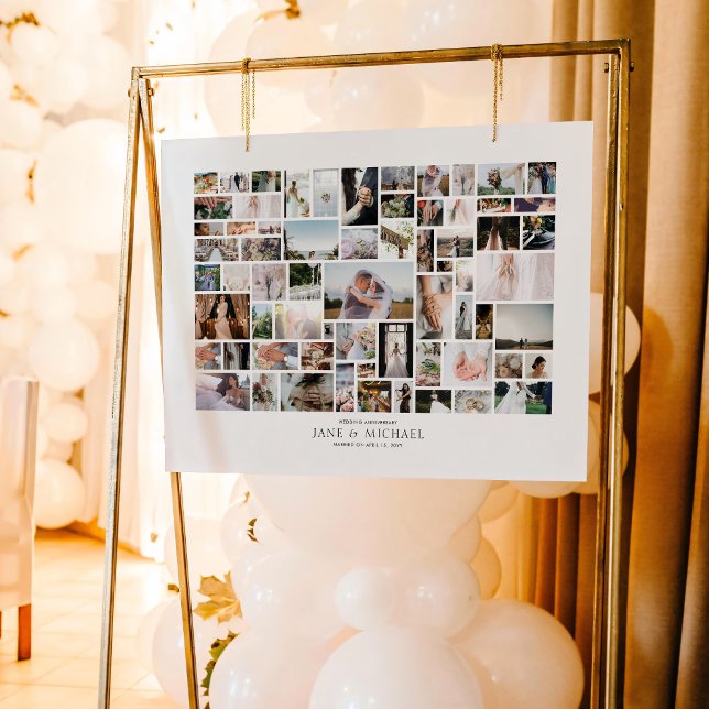 Poster Colagem Horizontal de 56 Fotos Personalizável (Criador carregado)