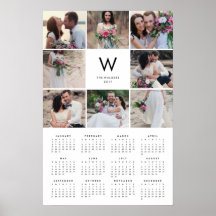 Colagem Mínima Calendário de Foto Anual 16x24 2017