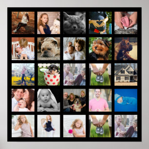 Poster Colagem moderna da foto de família 25