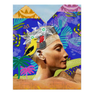 Póster colagem moderno decorativo pôster artístico colori