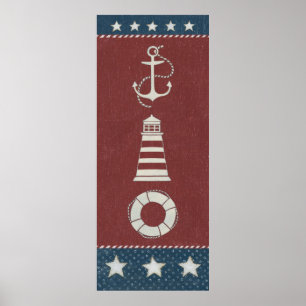 Póster Colagem náutica 1