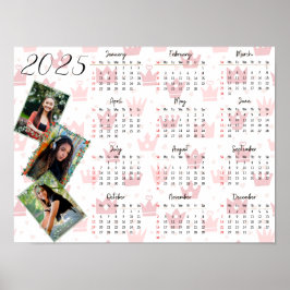 Poster Colagem Personalizada de 3 Fotos Família Calendári