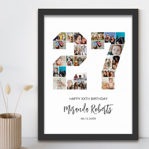 Poster Colagem Personalizada de Fotografias do 27º Aniver