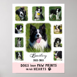Poster Colagem Personalizada de Fotos Cão Bordas Desbotad