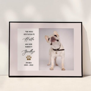 Poster Colagem Personalizada de Fotos de Pet Memorial Pet