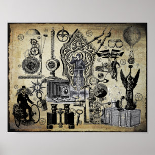 Poster Colagem Steampunk #3