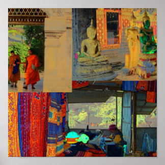 Póster Colagem Tailândia
