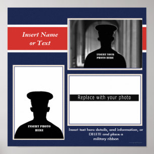 Poster Colagem temático militar da foto