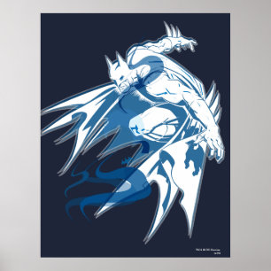 Poster Colagem Tonal de Água Batman