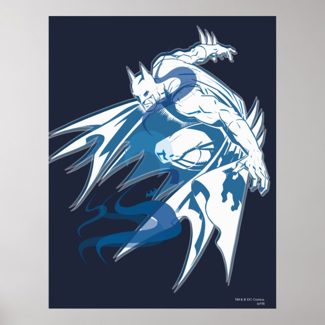 Poster Colagem Tonal de Água Batman (Frente)