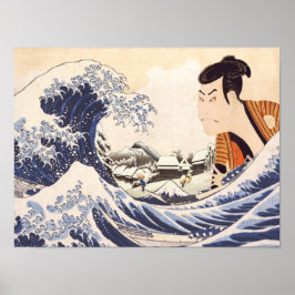 Poster Colagens Ukiyoe da Onda do Excelente