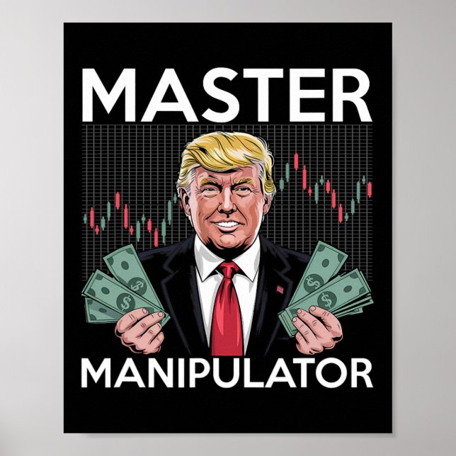 Poster Colapso do mercado de ações da tarifa de Trump (Frente)