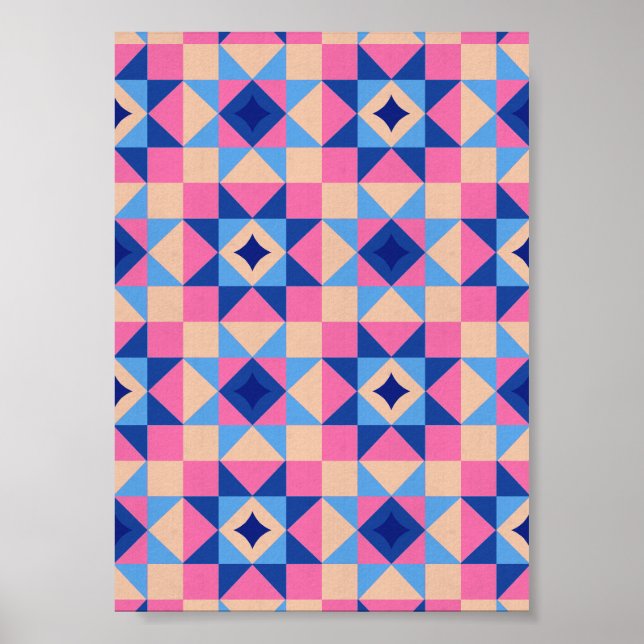 Poster Colcha de Bloco de Estrela Moderna (Frente)