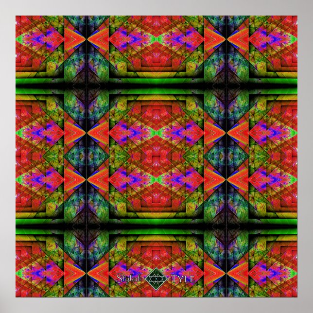 Póster Colcha de Prisma de Triângulo Invertido 2 (Frente)