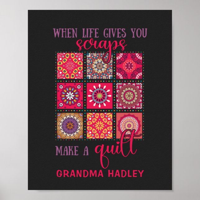 Poster Colcha de Retalhos Personalizada (Frente)