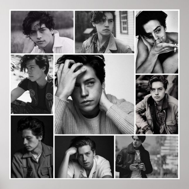 POSTER COLE SPROUSE PRETO E BRANCO (Frente)