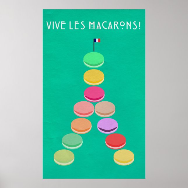 Póster Coleção de Alegria de Baker: Torre Macaron Eiffel (Frente)