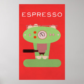 Póster Coleção de Arte de Barista: Espresso