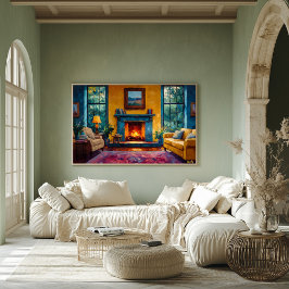 Poster Coleção de Artes Fauvism Modernas - Cores Vibrante