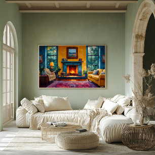 Poster Coleção de Artes Fauvism Modernas - Cores Vibrante