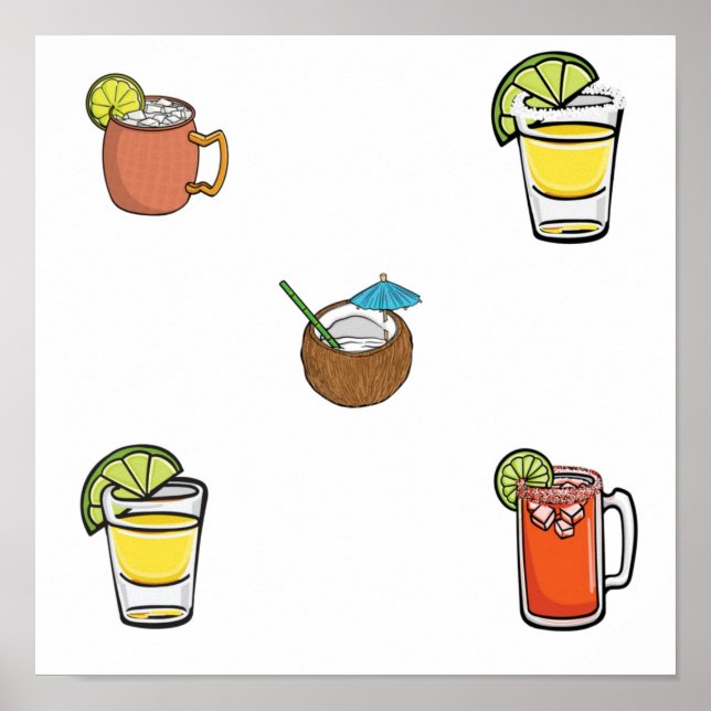 Poster Coleção de bebidas (Frente)