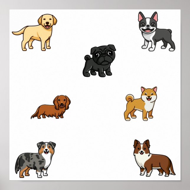 Poster Coleção de cães (Frente)